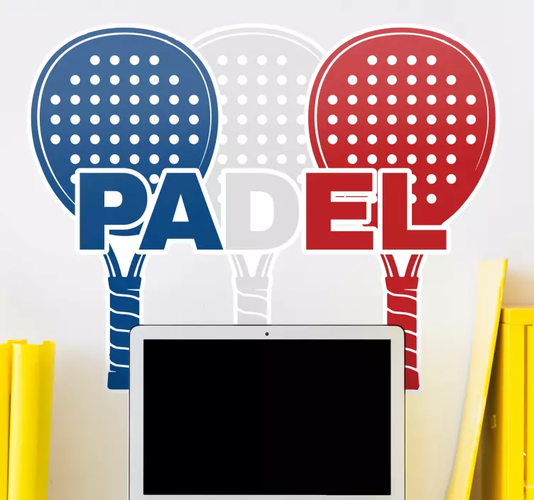 Sport sticker colorful padel rackets - TenStickers