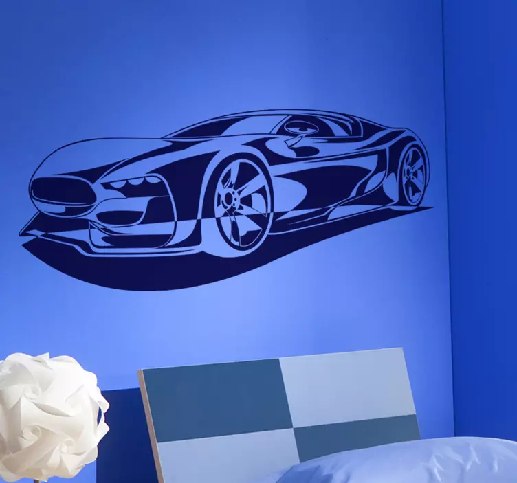 Sports Car Wall Sticker - TenStickers