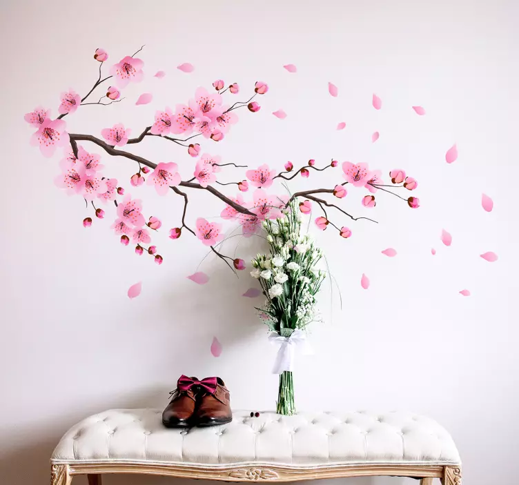 Spring flower flower living room wall sticker - TenStickers