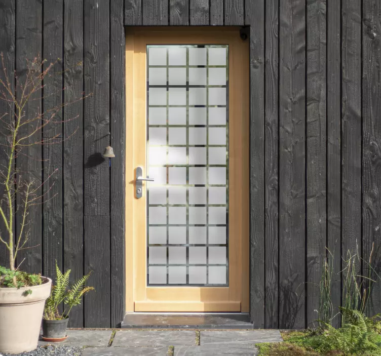 Translucent square door sticker - TenStickers