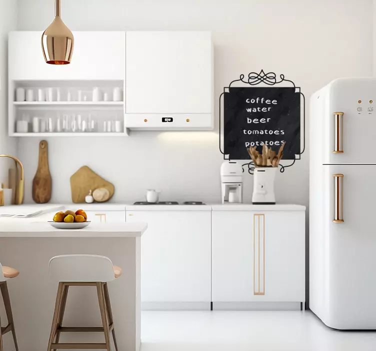 Square Vintage Blackboard Sticker - TenStickers