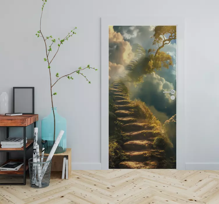 Stairway To Heaven Door Sticker - TenStickers