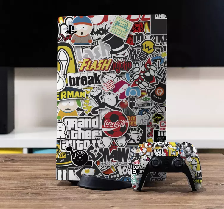 Urban sticker bomb ps5 sticker - TenStickers