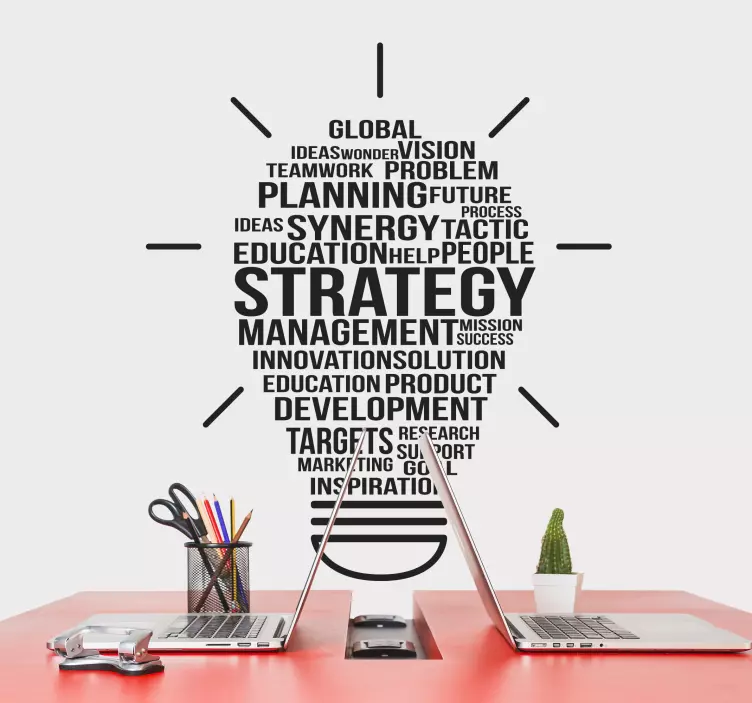 strategy inspirational quote office wall sticker - TenStickers