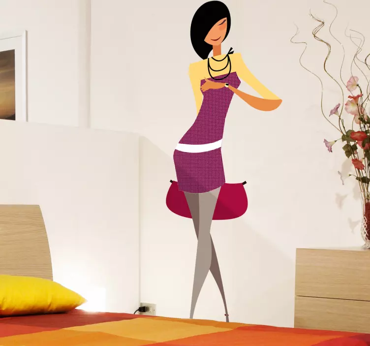 Stylish Female Figure wall sticker - TenStickers