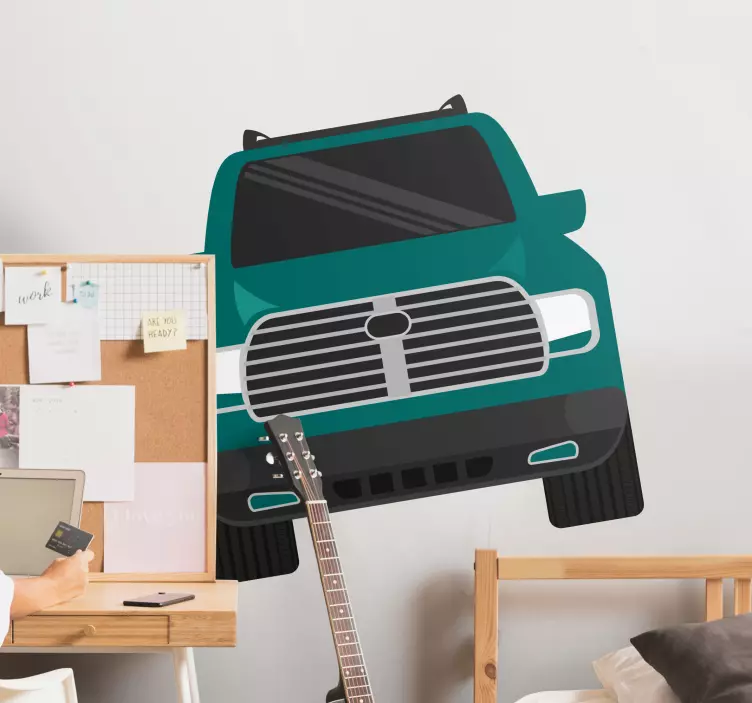 Stylish Truck Illustration vehicle sticker - TenStickers