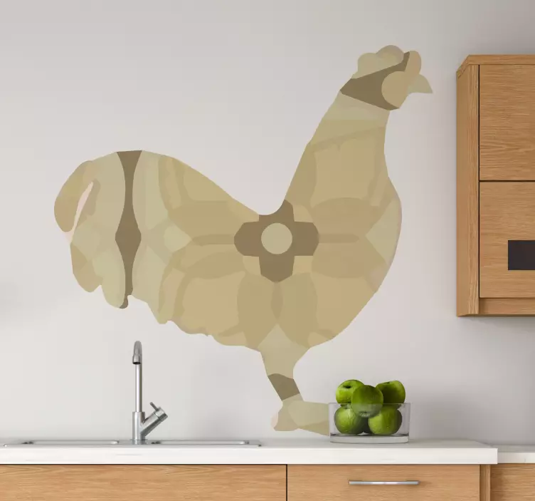 Stylized Rooster Silhouette farm animal wall sticker - TenStickers
