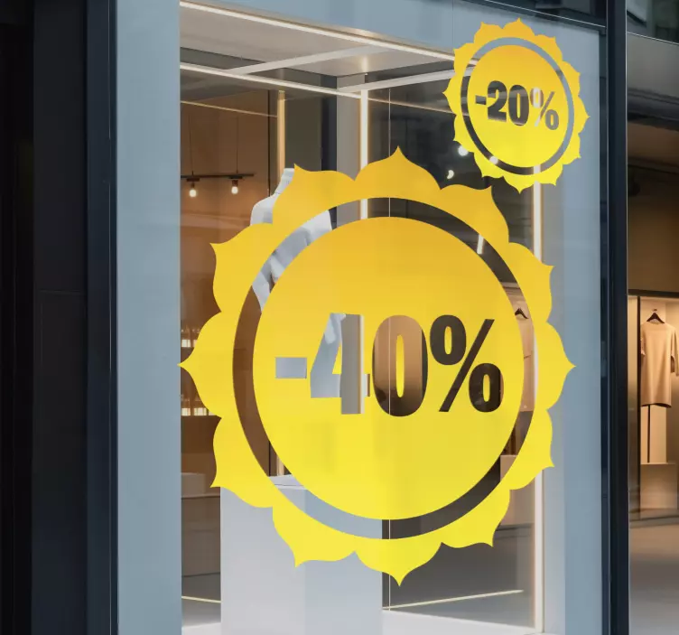 summer sun discount sales sticker - TenStickers