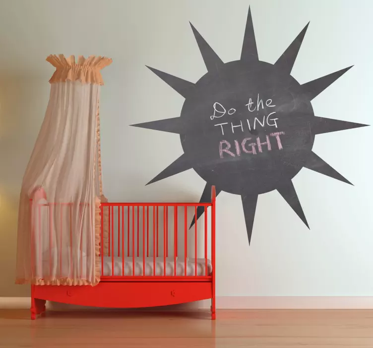 Sun Silhouette Chalkboard Sticker - TenStickers