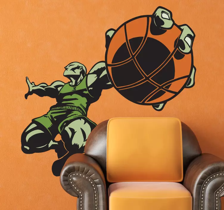 Super Basketball Player Decorative Sticker - TenStickers