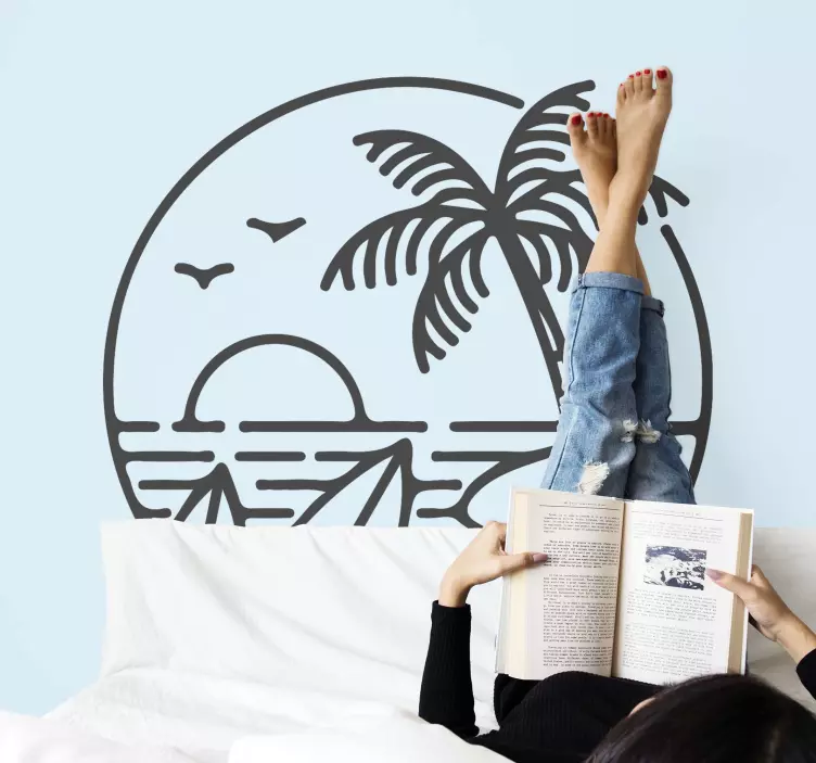 Surf beach logo surf wall sticker - TenStickers