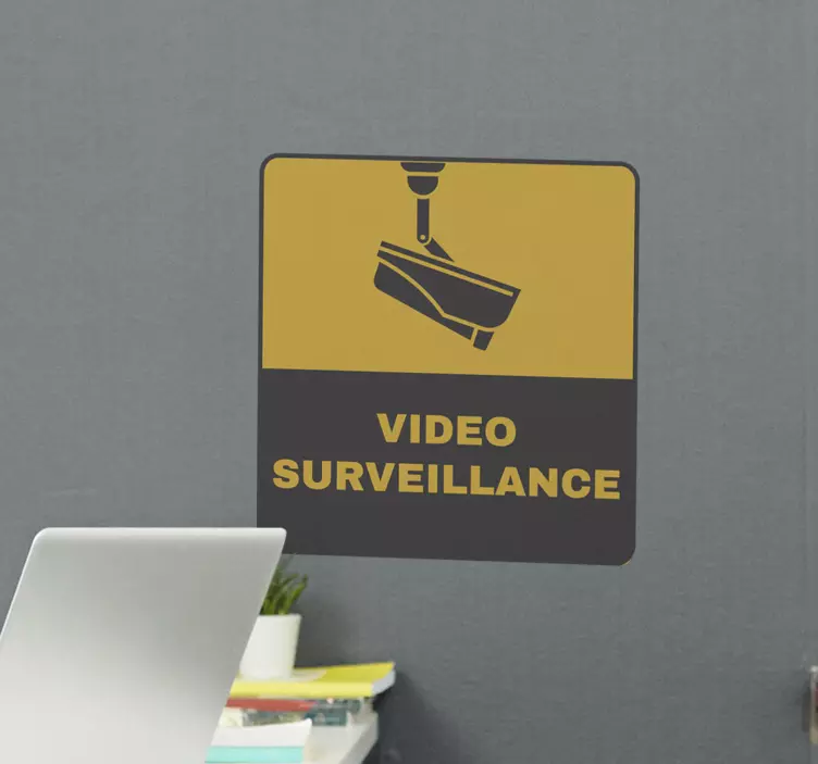 Surveillance video vinyl sign decal - TenStickers