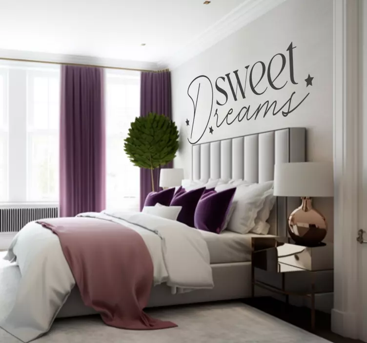 Sweet dreams quote wall decal - TenStickers