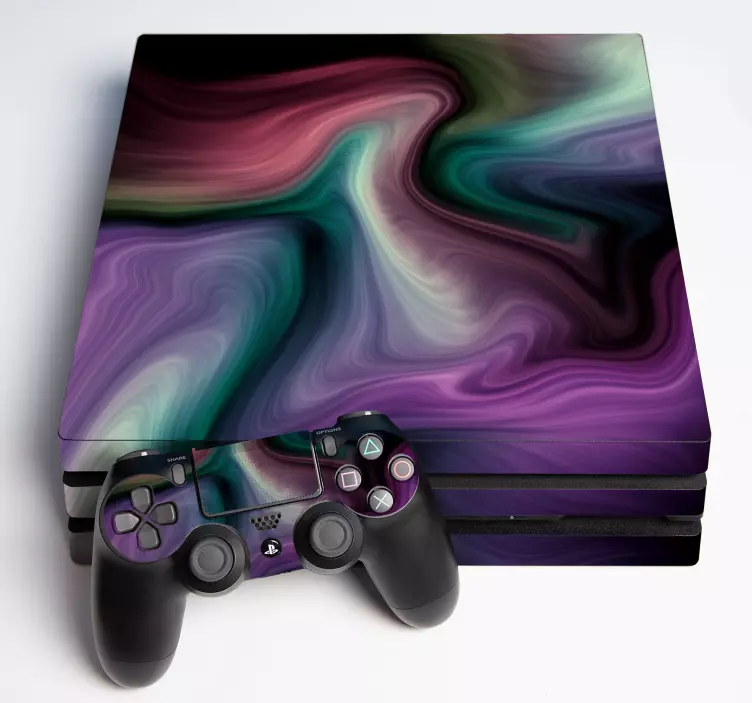 SWIRLING COLORFUL PATTERNS PS4 skin - TenStickers