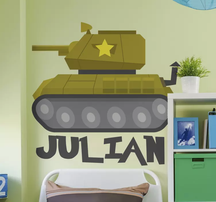 Tank Themed Decoration wall sticker for kids - TenStickers