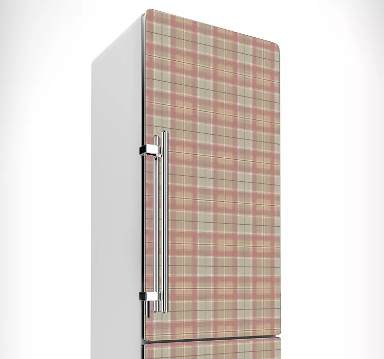Tartan Texture Fridge Sticker - TenStickers