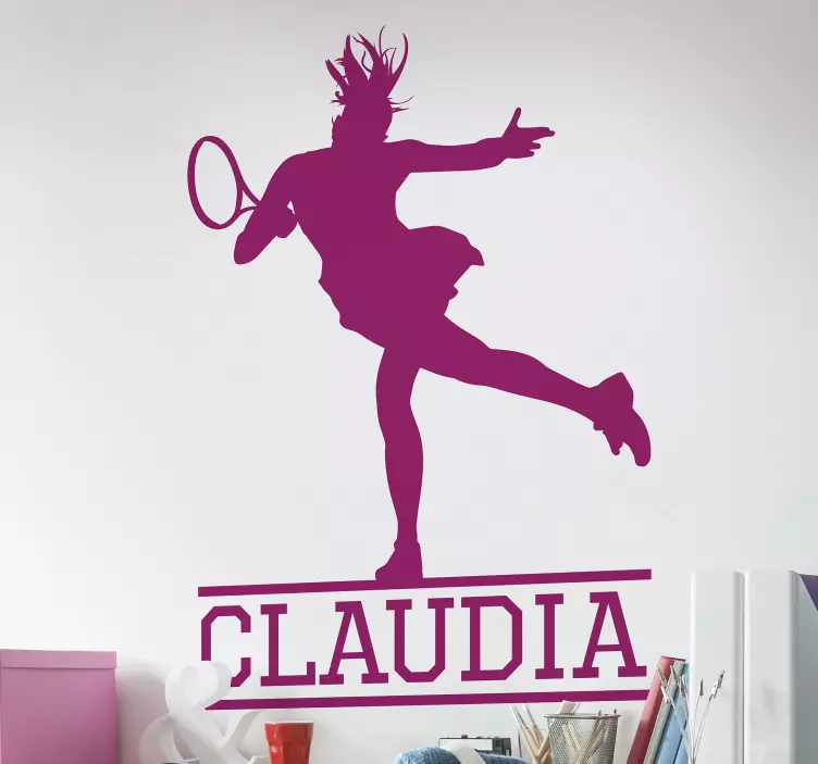 Tennis Player Customisable Sticker - TenStickers