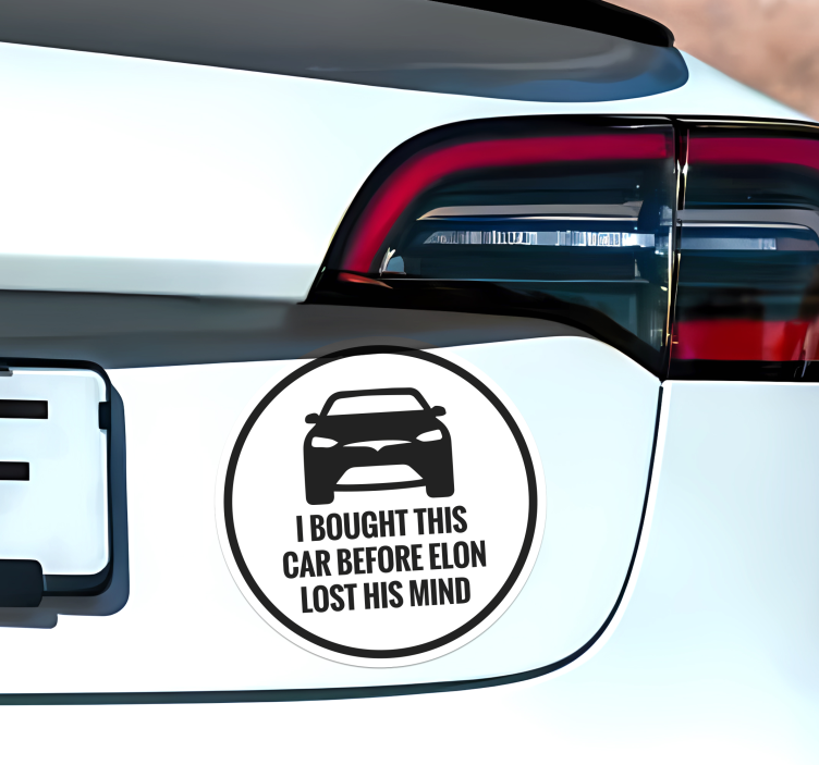 "Tesla" funny car sticker - TenStickers