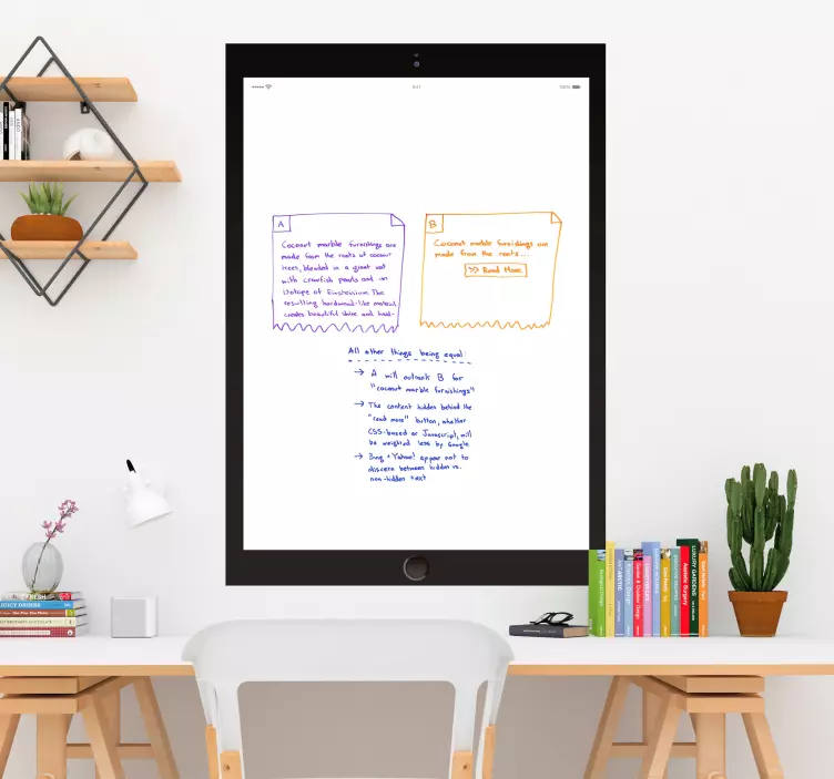 Textual Message Display whiteboard sticker - TenStickers