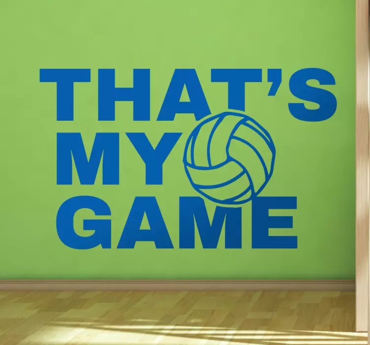 That's my game volleyball sport sticker - TenStickers