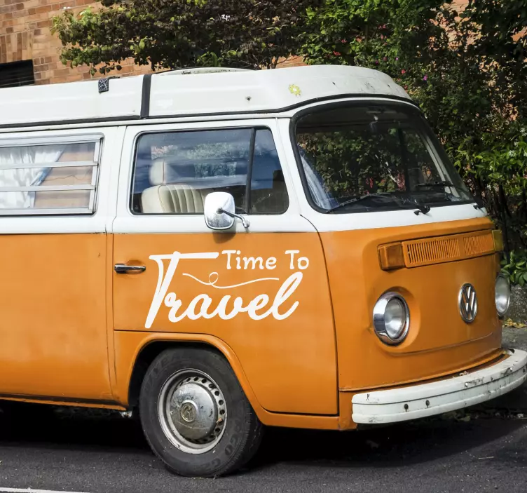 Time to travel campervan decal - TenStickers