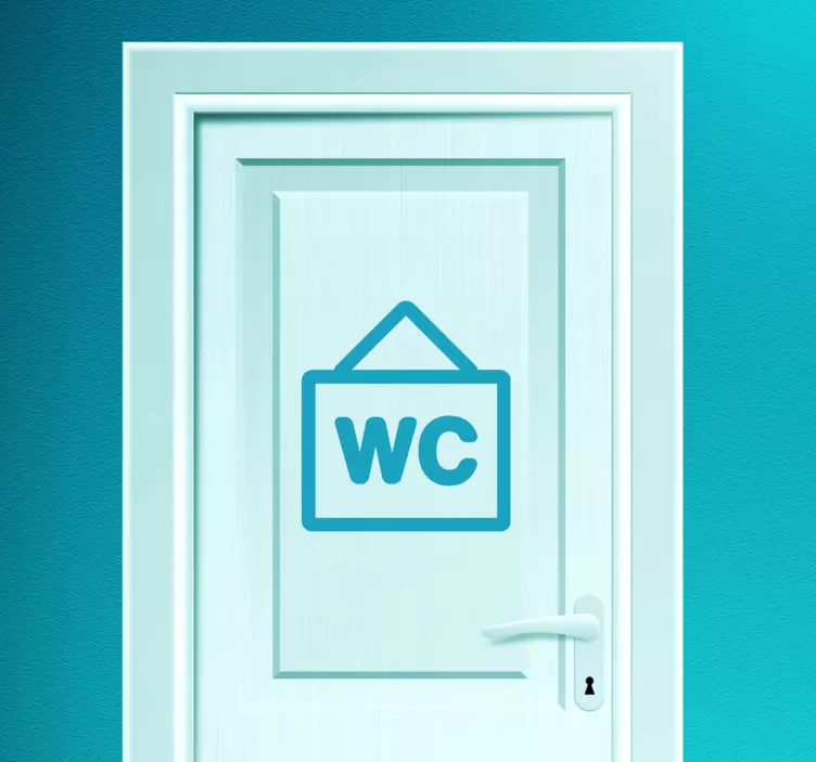 Toilet Poster Door Sticker - TenStickers
