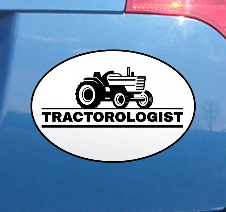 Tractorologist car sticker - TenStickers