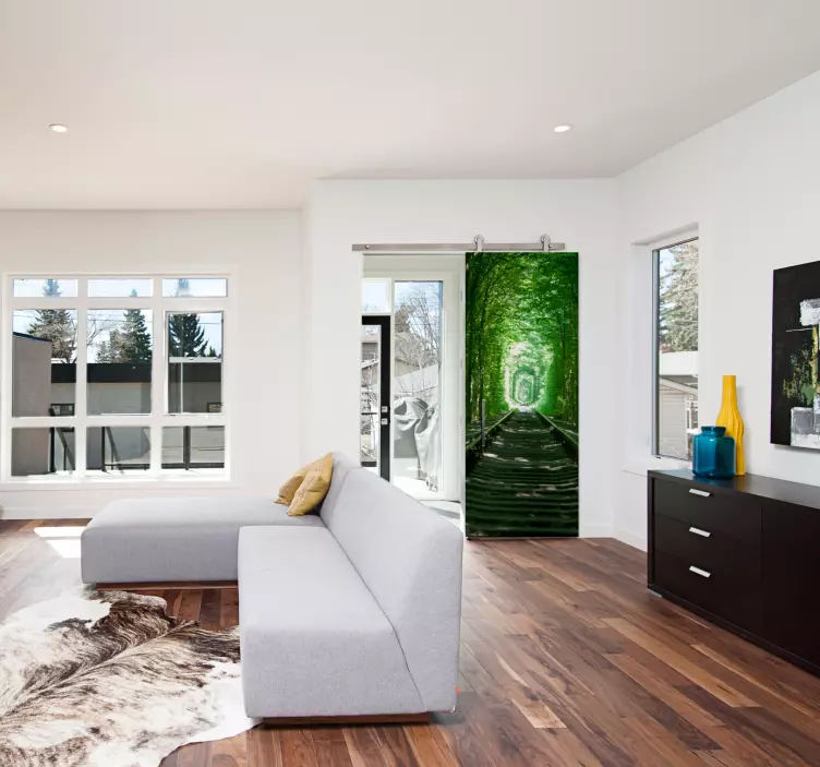 Trails and Trees door sticker - TenStickers