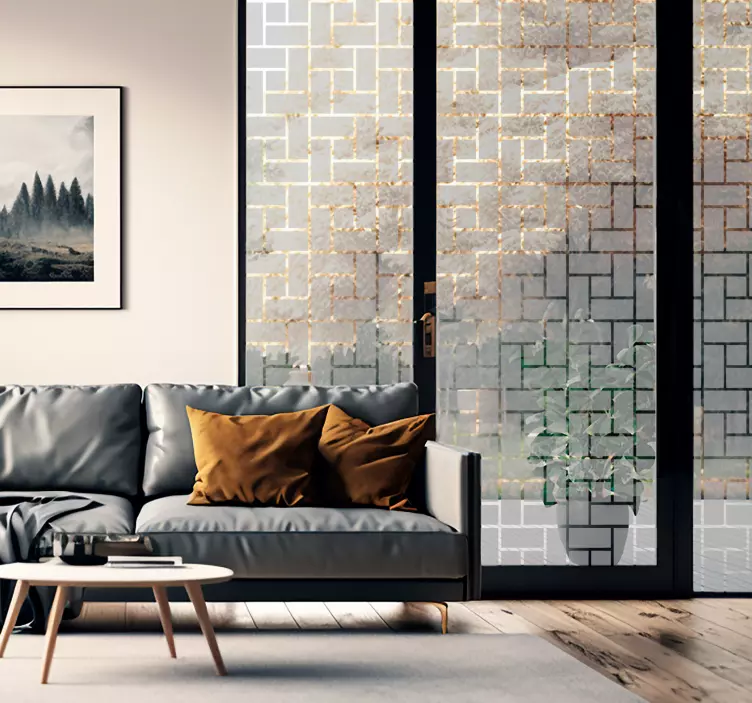 Translucent Bricks Window Sticker - TenStickers