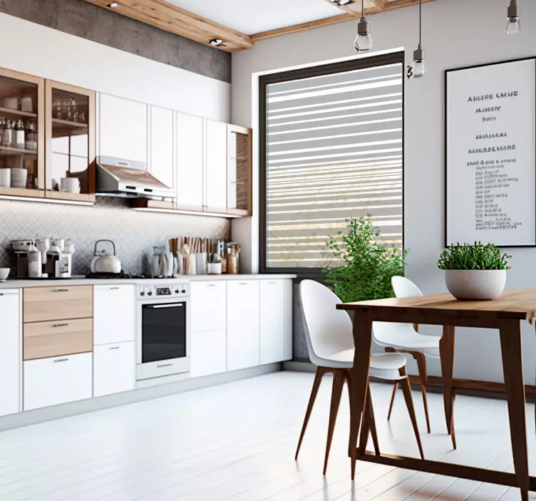 Translucent lines window sticker - TenStickers