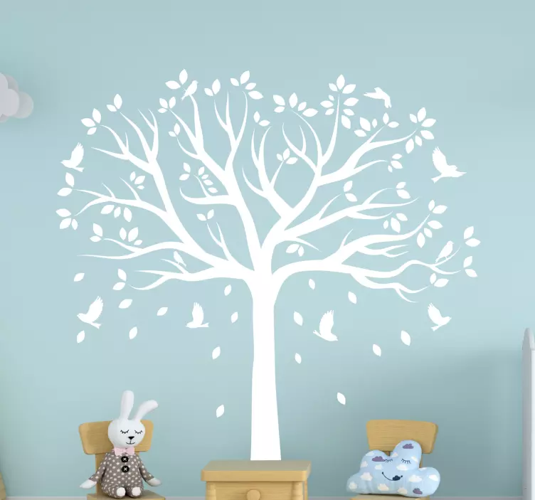 Little birds tree wall sticker - TenStickers