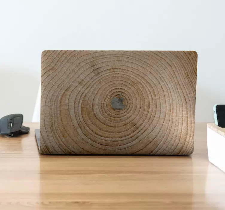 Tree trunk wood laptop skin sticker - TenStickers