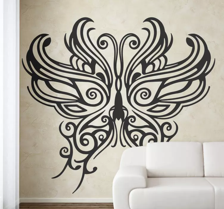 Tribal butterfly wall sticker - TenStickers