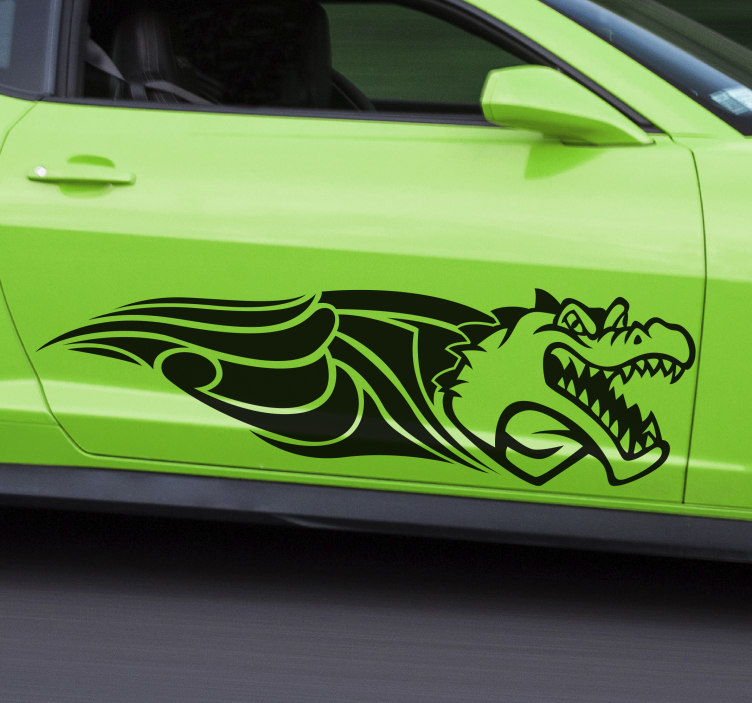 Tribal crocodile car decal - TenStickers