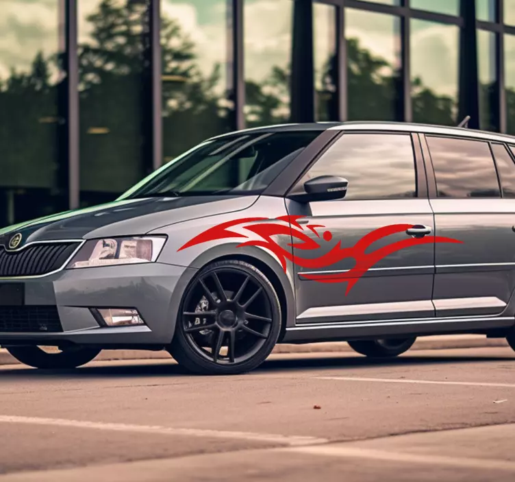 Tribal design car vinyl sticker - TenStickers