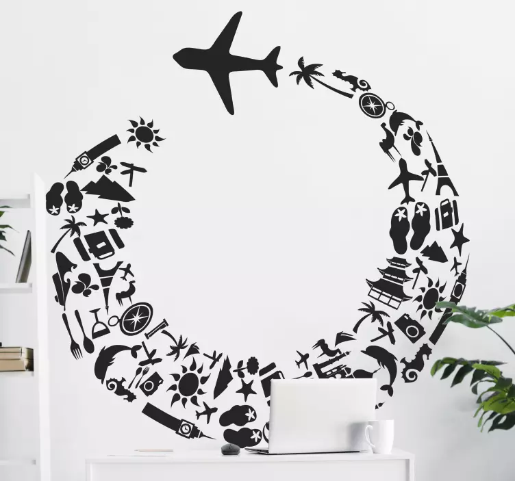 Trip Around the World Travel Sticker - TenStickers