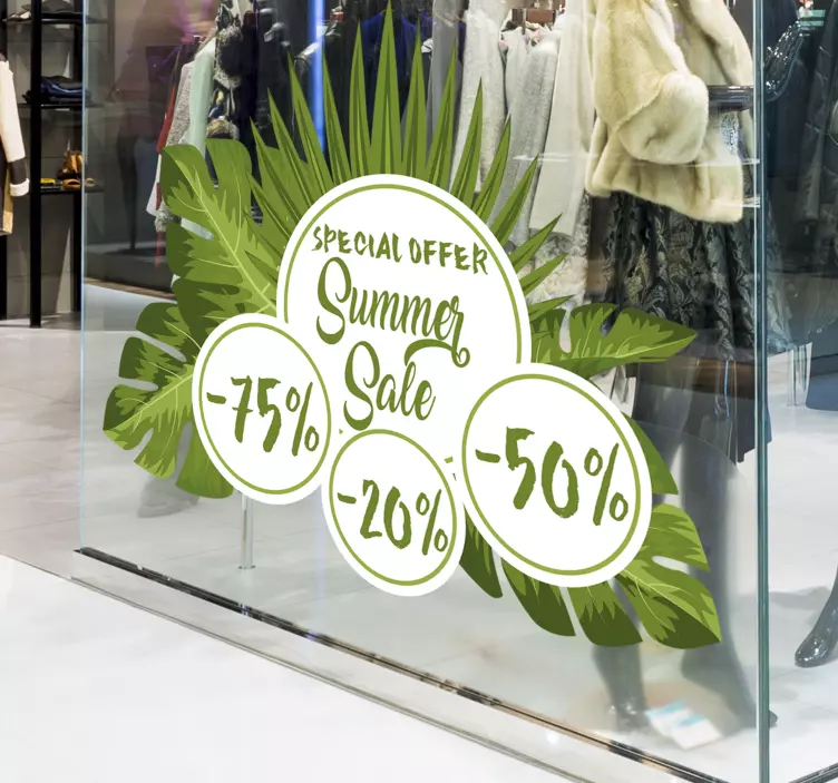 Tropical summer custom discounts sale sticker - TenStickers