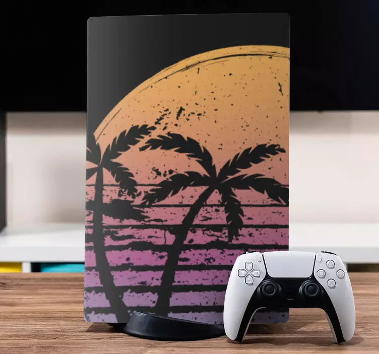 Tropical Sunset Vibes PS5 skin - TenStickers