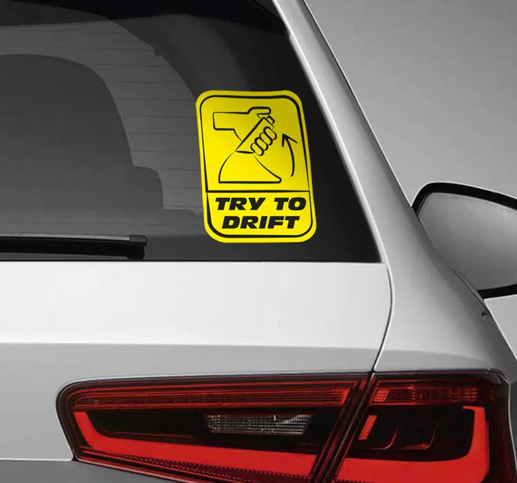 Try to drift bumper sticker - TenStickers