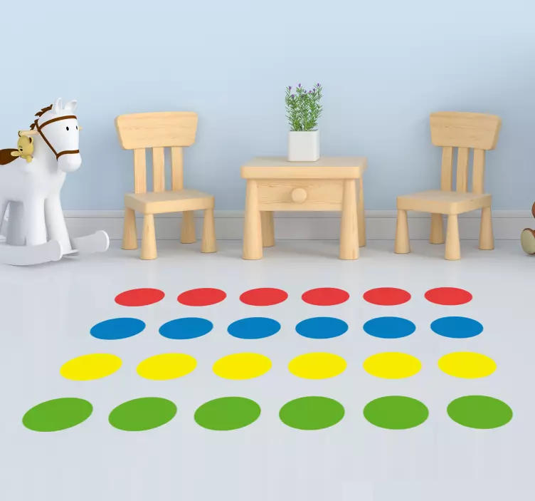 Twister Game Floor Sticker for kids - TenStickers