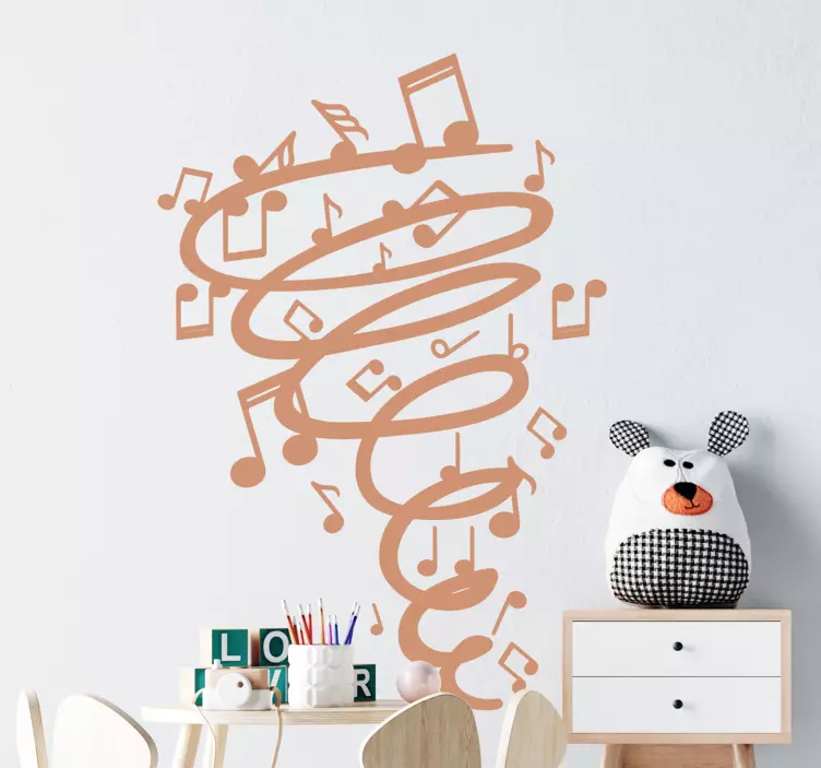 Twister music notes  musical wall sticker - TenStickers