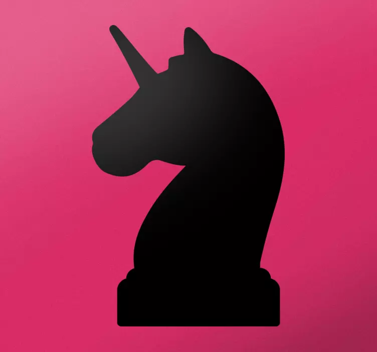 Unicorn Chess Piece animal wall sticker - TenStickers