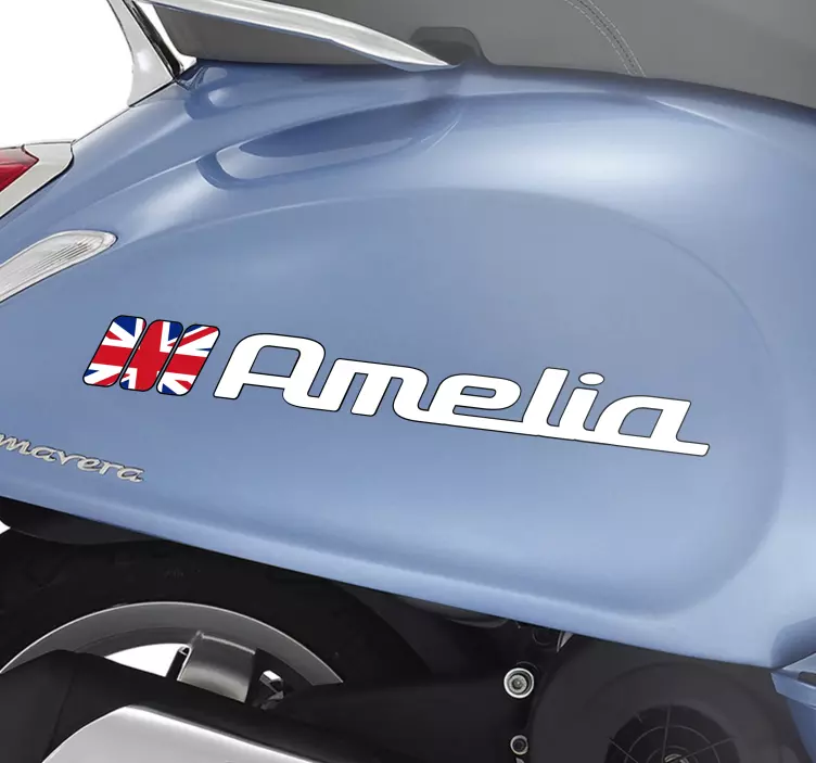 United Kingdom flag custom name vinyl decal - TenStickers