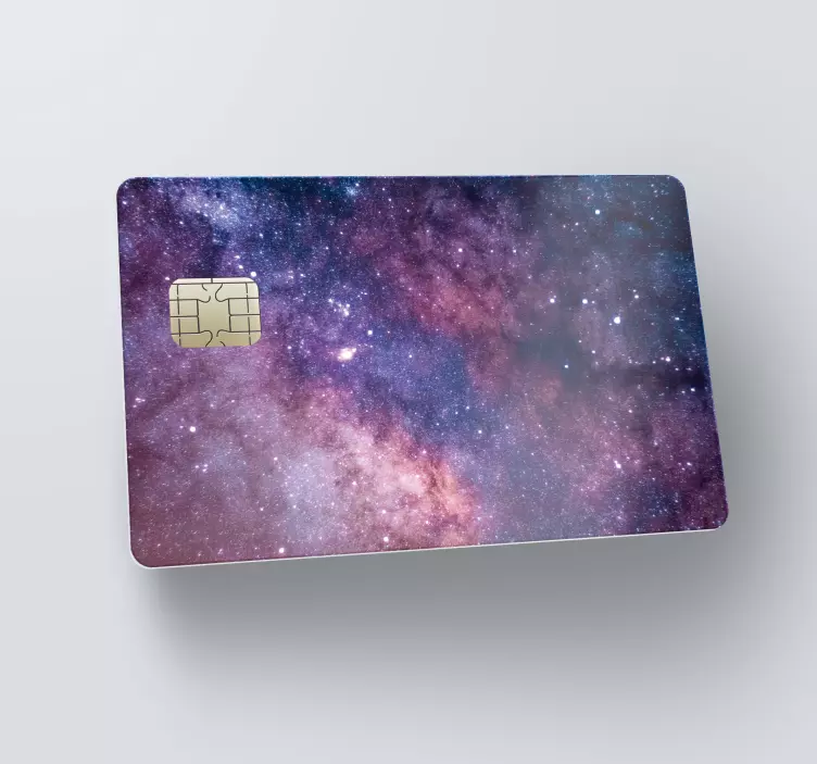 Galactic universe bank card sticker - TenStickers