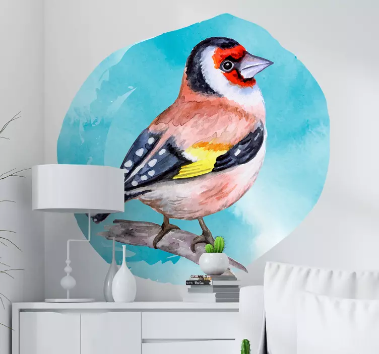 Vibrant Watercolor Avian bird wall sticker - TenStickers