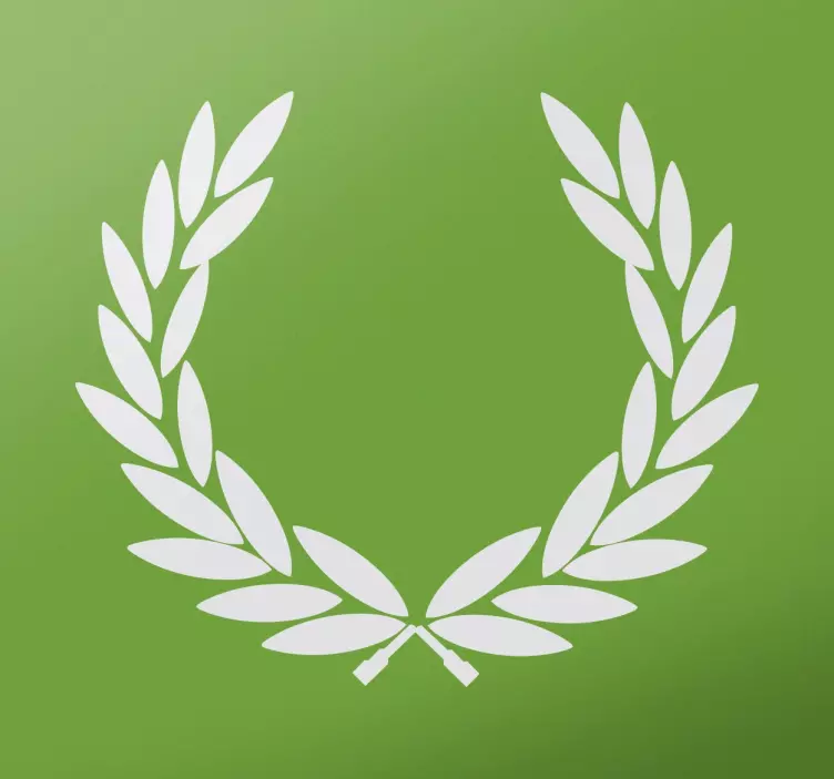 Victory Laurel wreath decorative plant wall sticker - TenStickers