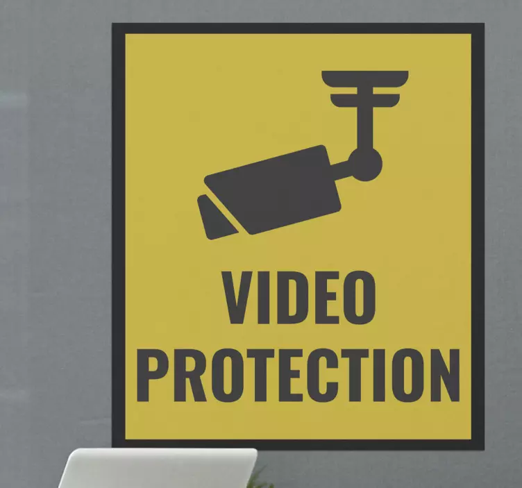 Video protection vinyl sign sticker - TenStickers