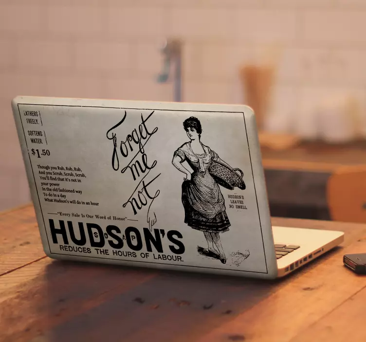 Vintage ad poster laptop skin - TenStickers