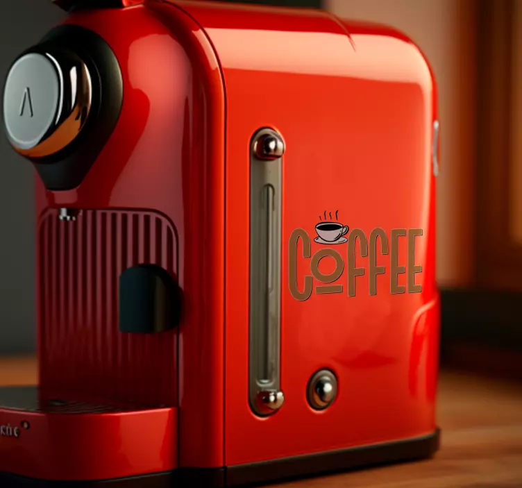Vintage Coffee appliance sticker - TenStickers