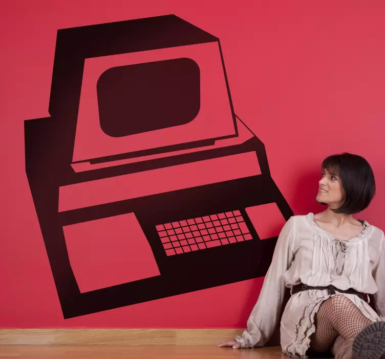 Vintage Computer Artwork object sticker - TenStickers